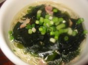 A picture of spring onion soup