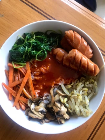 Easy Steps Prepare Recipes Simple Bimbimbap Korea (Nasi Campur Korea) dan Banchan (Korean Side dish) the Perfect Really Delicious.