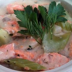 A picture of Salmon Chowder.