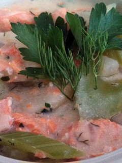 A picture of Salmon Chowder.