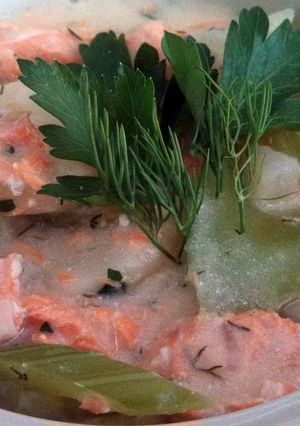 A picture of Salmon Chowder.