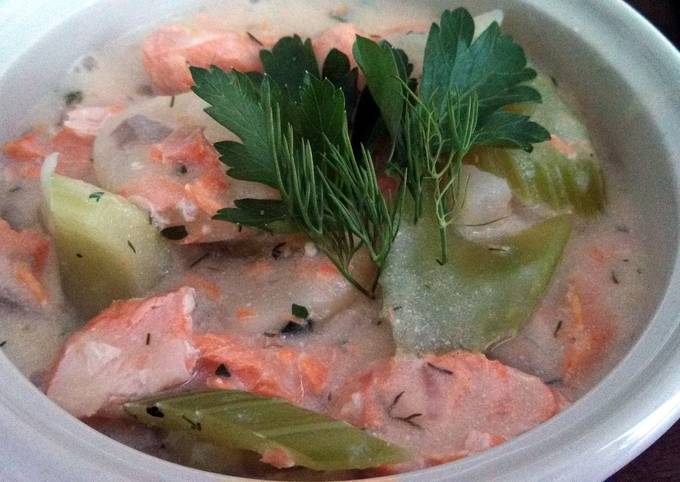 Recipe of Perfect Salmon Chowder