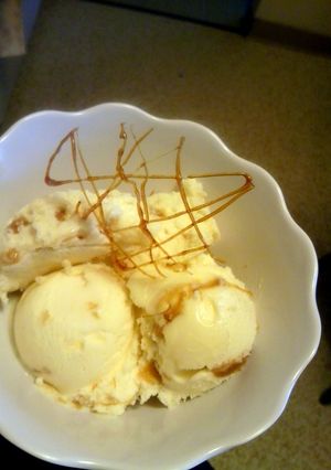 A picture of Spun Sugar dessert garnishment.