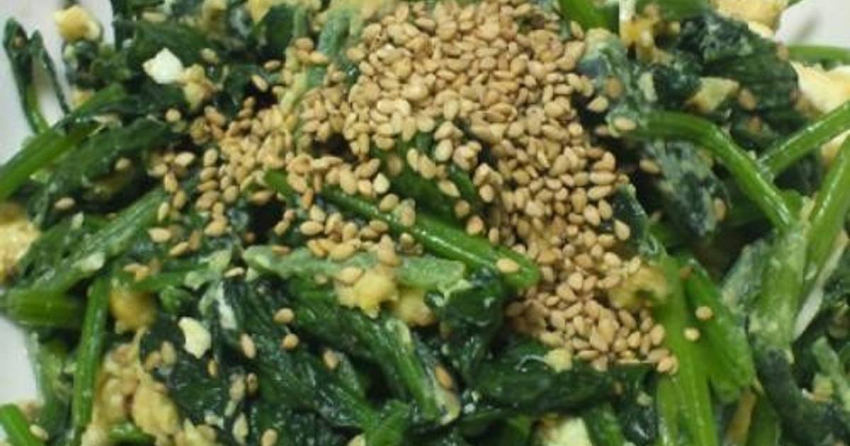 His Mother's Dish Chinese Style Spinach and Egg Stir Fry Recipe by