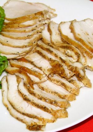 A picture of Chicken Breast with Soy Sauce Olive Oil Sauce.