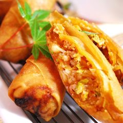 A picture of Seriously Tasty Crispy Pork and Kimchi Spring Rolls.