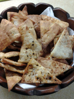 A picture of Homeade Chipotle Pita Chips.
