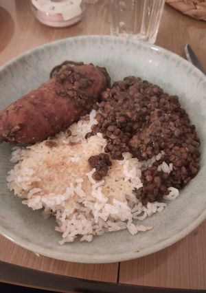 Une photo de Mini Saucisse de Morteau aux Lentilles