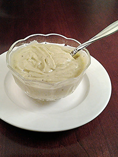 A picture of Avacado "Hollandaise" Sauce and Dip.
