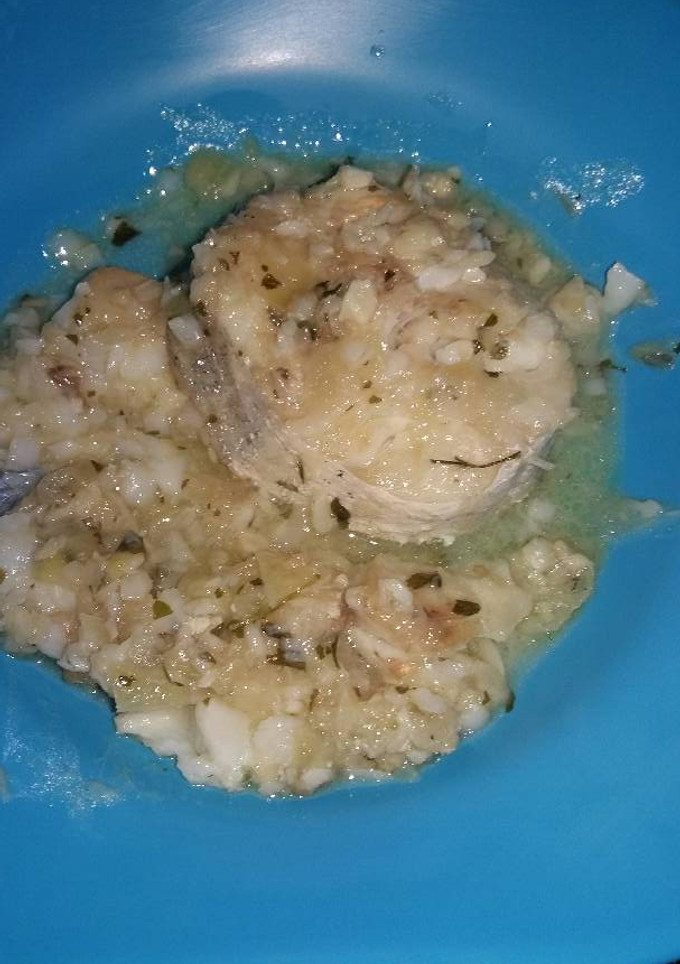 Una foto de Merluza en salsa verde