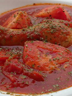 A picture of Chicken In Tomato Soup / Sopa Espanola.