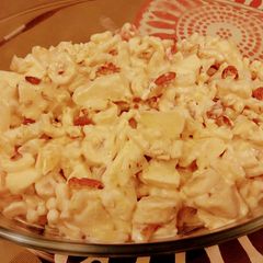 A picture of Creamy Macaroni Fruit Chaat.