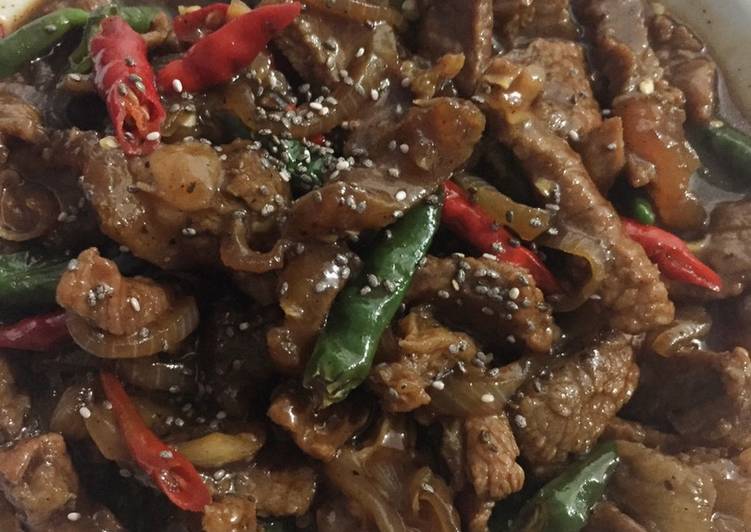 #19 Daging Saos Teriyaki Lada Hitam (saos kikkoman)