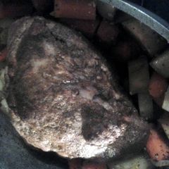 A picture of oven roasted pork.