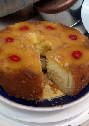 A picture of Franny's Upside Down Pineapple Cake.