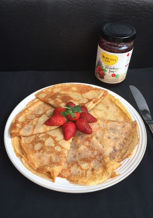Foto resep Strawberry Jam Pancakes