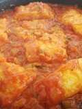 Bacalao con fritata de verduras