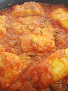 Una foto de Bacalao con fritata de verduras
