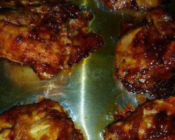 The New Way Serving Recipe Baked barbecue chicken thighs Very Delicious