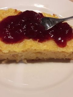 Sült tejberizs gyömbérrel- fahéjjal házi eperlekvárral😉😊 recept fotója