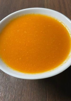 Une photo de Potage potiron, carottes et gingembre