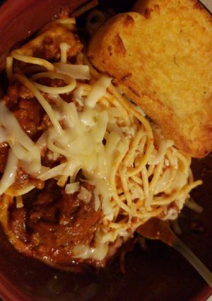 A picture of Spaghetti and Meat Balls.