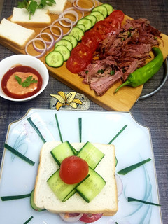 A picture of Hunter beef sandwiches #Healthyfood.