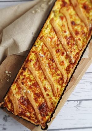 Une photo de Quiche poireaux saumon