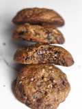 Chunky Coffee Pecan Chocolate Chip Cookies