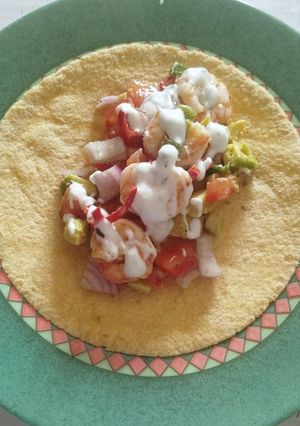 Foto di Wrap con gamberi, avocado e salsa yogurt