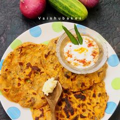 A picture of Cucumber Thalipeeth (Kakdiche Thalipeeth).