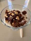 POSTRE de YOGURT, CHOCOLATE y NUECES, sin GLUTEN (muy sano)