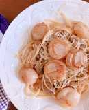 Mì Ý (Spaghetti) Sốt Kem Nấm & Cồi Sò Điệp