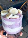 Avena con yogurt y fruta