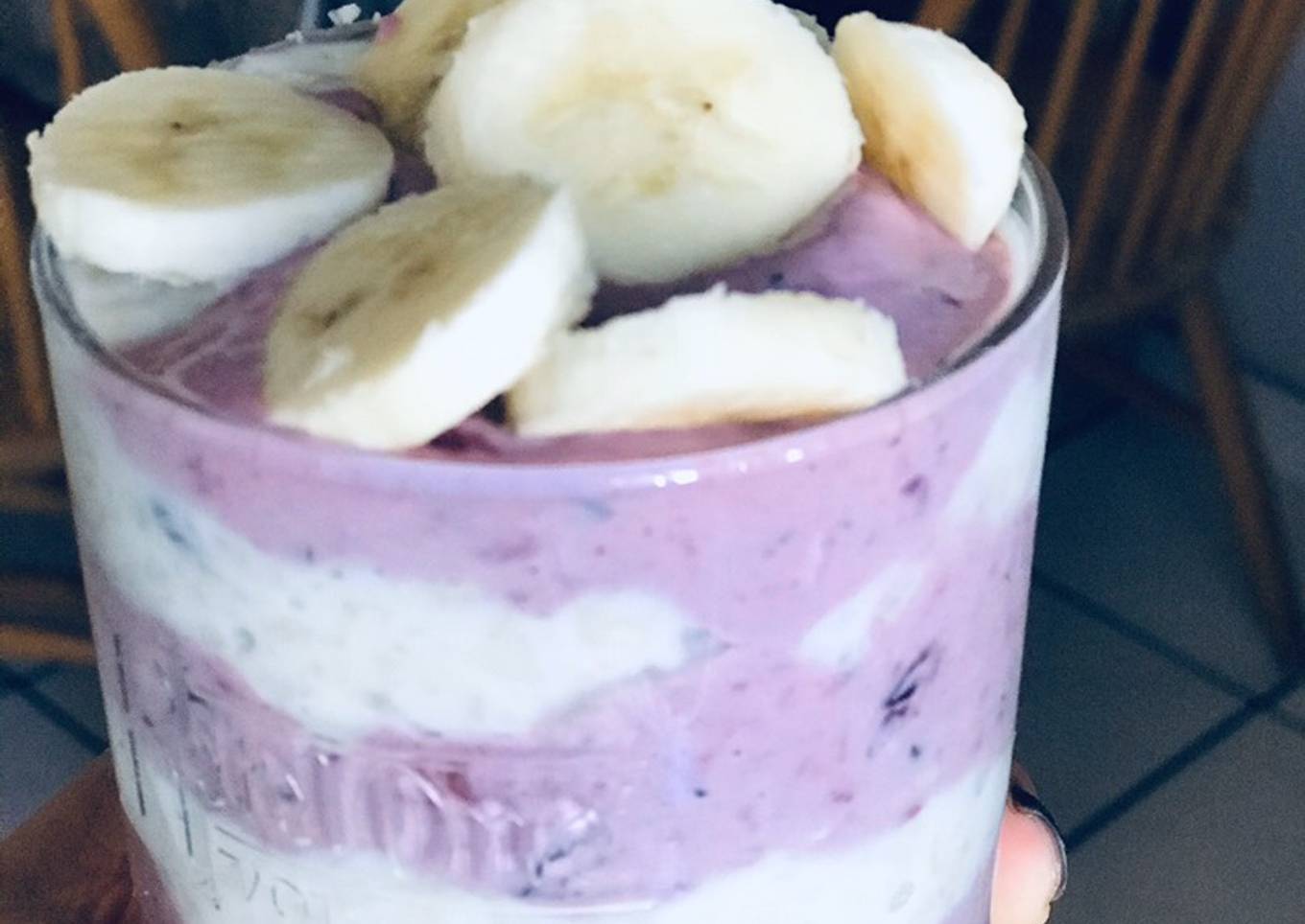 Avena con yogurt y fruta