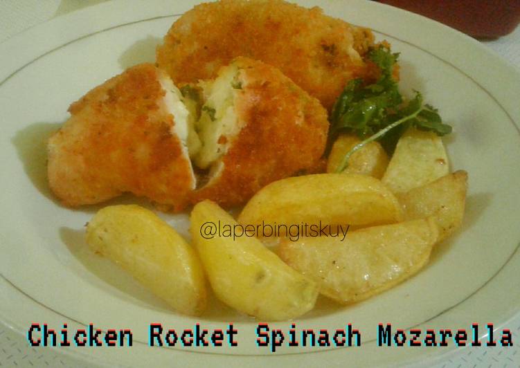 Langkah Mudah Untuk Menyiapkan Chicken Rocket With Spinach Mozarella Ayam Roket Mozarella Bayam Menggugah Selera