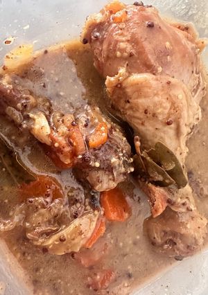Una foto de Jamoncitos de pollo con mostaza y miel