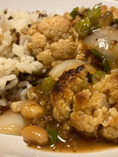 Una foto de Coliflor Kung Pao (宮保花椰菜)