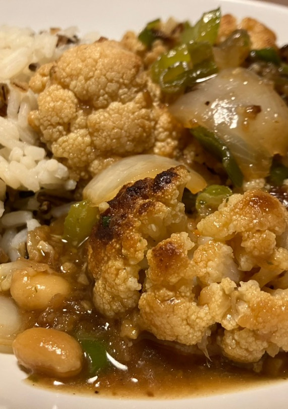 Una foto de Coliflor Kung Pao (宮保花椰菜)