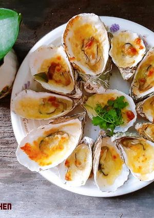 Hình của món Hàu nướng phomai.