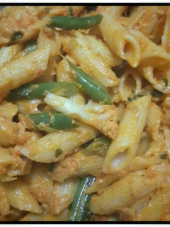 A picture of Yuktes Pink Sauce Pasta.