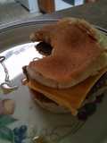 Maple-coconut pancake sandwich