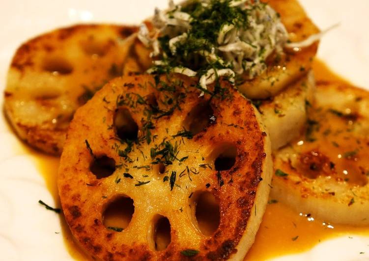 An Easy and Quick Dish! Crispy Lotus Root Steak