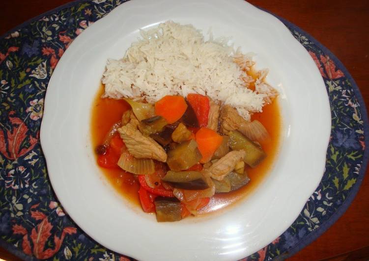 Recipe of Quick Easy Sweet and Sour Pork with Chutney