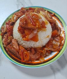 cơm thịt xông khói