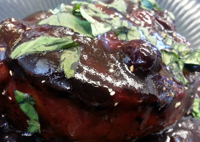 Recipe of Award-winning Pomegranate-Blueberry Glazed Pork Chop