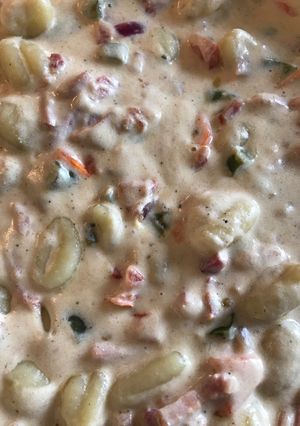 Una foto de Gnocchi en salsa Blanca