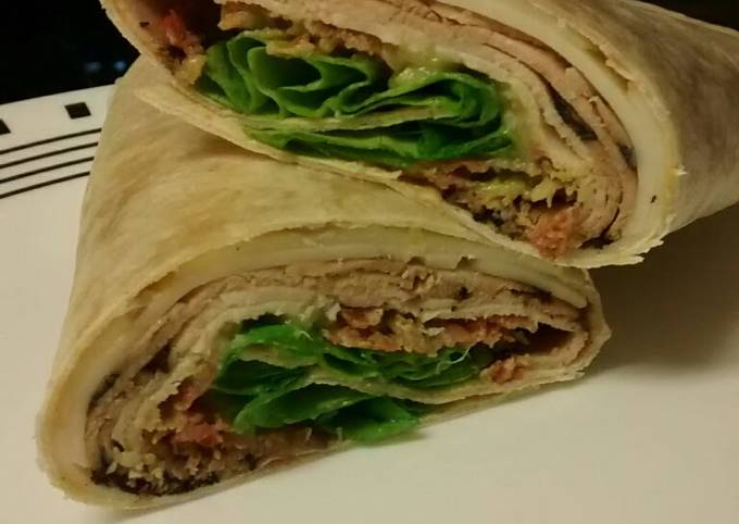 Recipe of Perfect Chicken, Bacon, Avocado and Swiss wrap