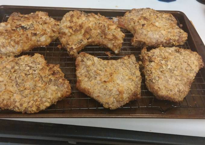 Sour Cream & Onion Crusted Pork Chops Recipe