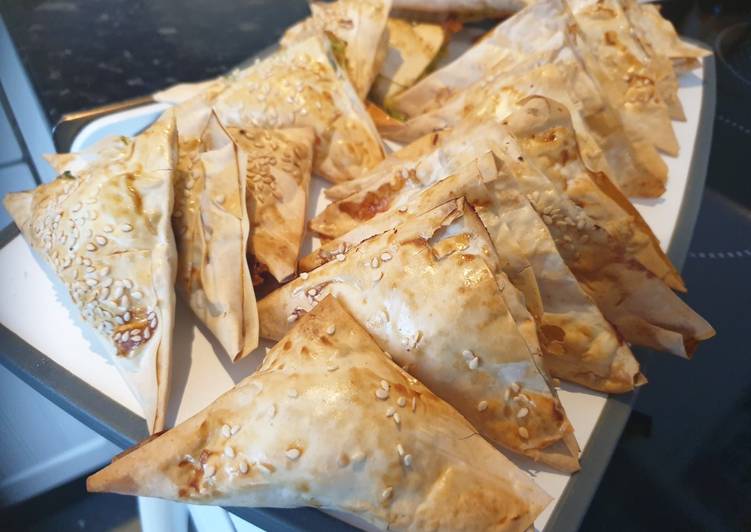 Recipe of Favorite Filo Parcels Pork &amp; Chives and Cheese &amp; Spinage